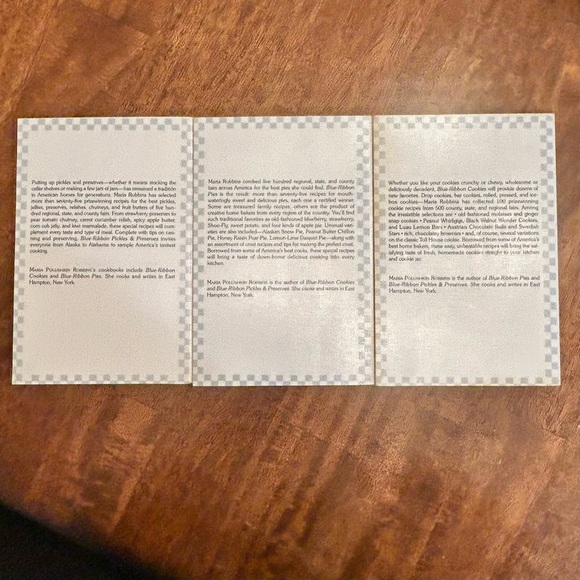 Vintage 1989 Blue Ribbon Cookbook Box Set 3 Pack Cookies Pies Pickles Preserves - Picture 7 of 9